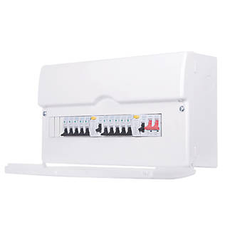Image of British General 19-Module 10-Way Populated High Integrity Dual RCD Consumer Unit 