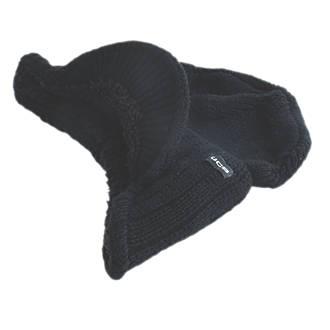 Image of JCB Peaked Beanie Hat Black 