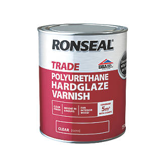Image of Ronseal Trade Polyurethane Interior Varnish Gloss Clear 750ml 