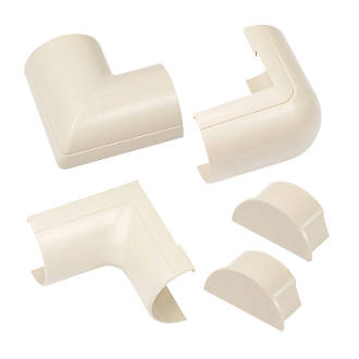 Image of D-Line ABS Plastic Magnolia Trunking Accessories 5 Pieces 