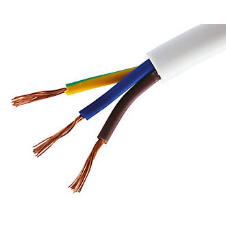 Image of Time 2183Y White 3-Core 0.5mmÂ² Flexible Cable 50m Drum 