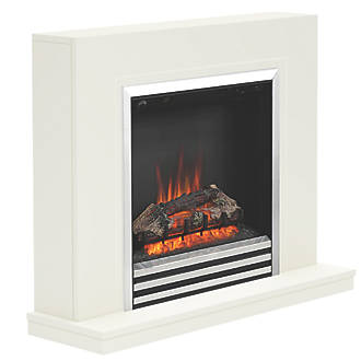 Image of Be Modern Colby Electric Fireplace White 1016mm x 300mm x 805mm 