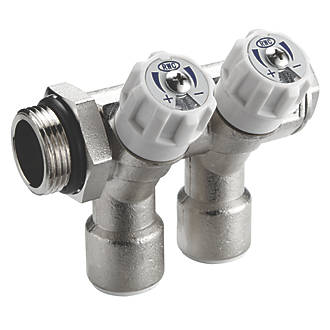 Image of Reliance Valves 2-Port Potable Water Manifold 15mm x 3/4" 
