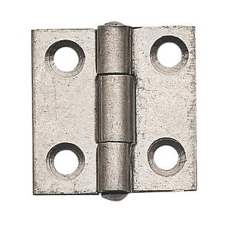 Image of Self-Colour Fixed Pin Butt Hinges 25mm x 24.5mm 2 Pack 