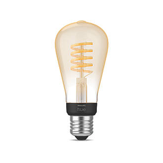 Image of Philips Hue ES ST64 LED Smart Light Bulb 7W 550lm 
