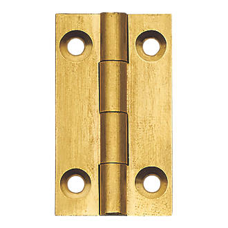 Image of Self-Colour Solid Drawn Butt Hinges 38mm x 22mm 2 Pack 