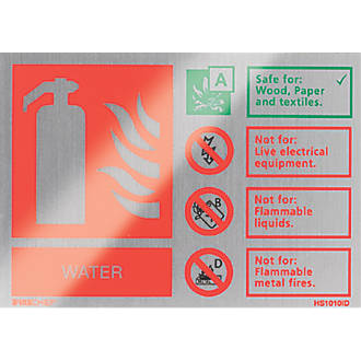 Image of Firechief Non Photoluminescent "Water" Fire Safety Sign 150mm x 100mm 