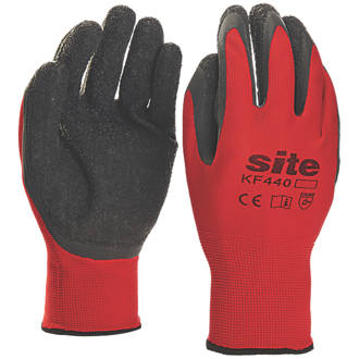 Image of Site 440 Superlight Latex Gripper Gloves Red / Black X Large 