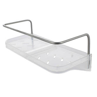 Image of Triton Envi Clear Acrylic Soap Shelf for Retro-Fit Plate 150mm x 50mm x 25mm 