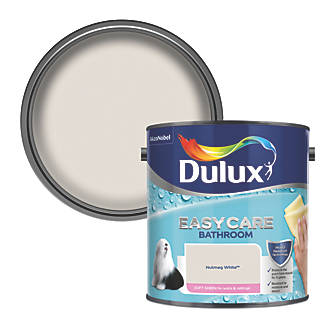 Image of Dulux Soft Sheen Bathroom Paint Nutmeg White 2.5Ltr 