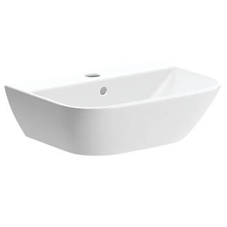 Image of Smooth Y Round Cloakroom Basin 1 Tap Hole 450mm 