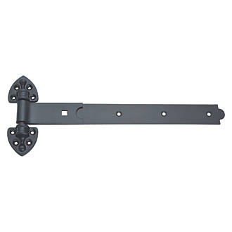 Image of Smith & Locke Black Powder-Coated Heavy Reversible Gate Hinges 26mm x 406mm x 45mm 2 Pack 