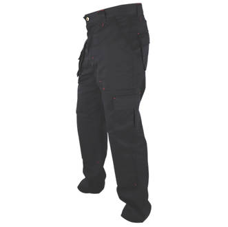 Image of Lee Cooper LCPNT206 Classic Kneepad Trousers Black 34" W 31" L 
