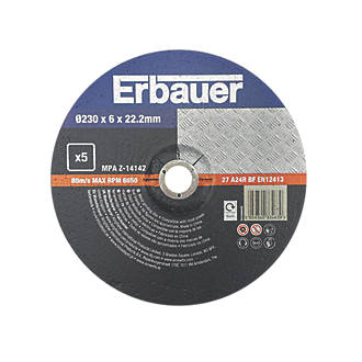 Image of Erbauer Metal Grinding Discs 9" 