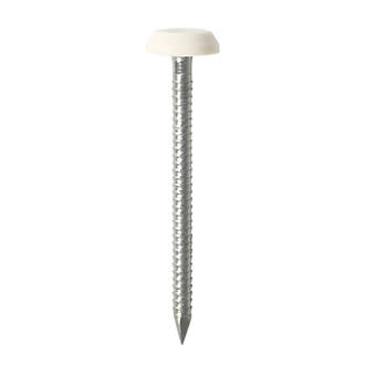 Image of Timco Polymer-Headed Nails White Head A4 Stainless Steel Shank 2.1mm x 65mm 100 Pack 