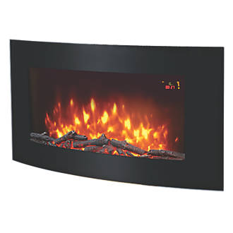Image of EF830 Black Remote Control Wall-Mounted Electric Fire 1000mm x 500mm 