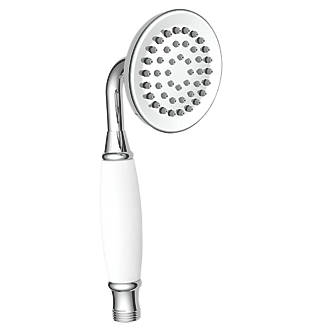 Image of Triton Traditional Shower Head Chrome / White 78mm x 212mm 
