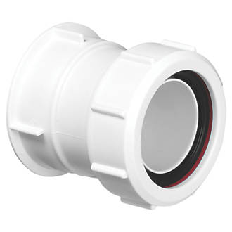 Image of McAlpine T29 Compression Connection Straight Connector White 40mm x 38mm 
