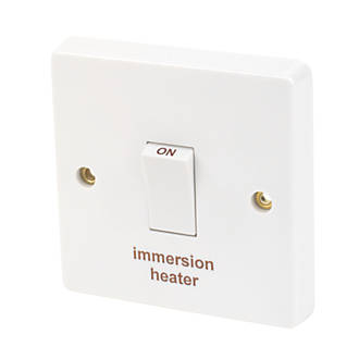 Image of Crabtree Capital 20A 1-Gang DP Immersion Heater Switch White 