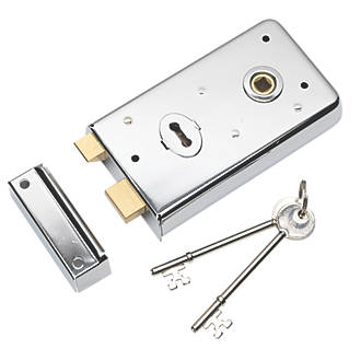 Image of Eurospec Rim Lock Polished Chrome 145 x 80mm 