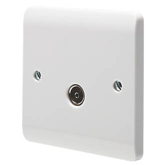Image of Crabtree Instinct 1-Gang Coaxial TV Socket White 