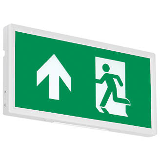 Image of Aurora Maintained or Non-Maintained Emergency LED Wall-Mounted Slim Exit Box with Up, Down, Left & Right Arrow 3W 42lm 