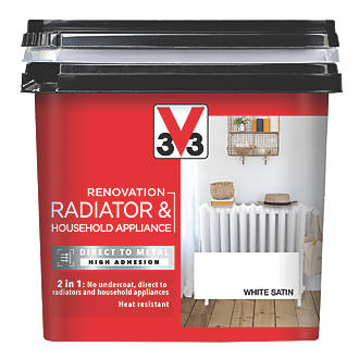 Image of V33 Radiator & Household Appliance Paint White Satin 750ml 