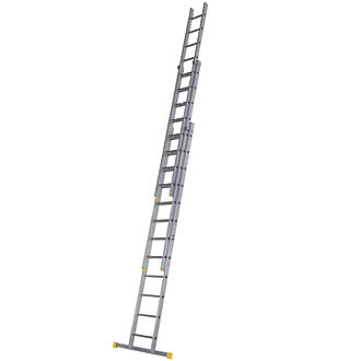 Image of Werner PRO 3-Section Aluminium Square Rung Extension Ladder 8.61m 