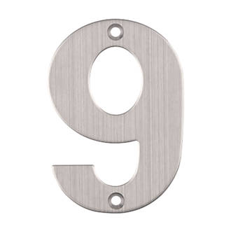 Image of Eclipse Door Numeral 9 Satin Stainless Steel 102mm 