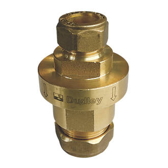Image of Thomas Dudley Ltd DN15 Brass Compression Reducing Pipe Interrupter 22mm x 15mm 