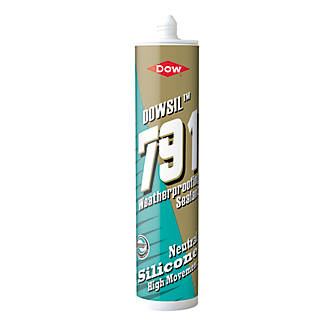 Image of Dow 791 Weatherproofing Silicone Sealant White 310ml 