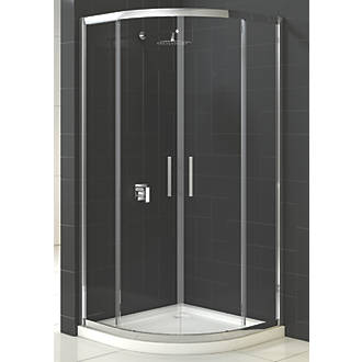 Image of Triton Fast Fix Framed Offset Quadrant 2-Door Shower Enclosure Non-Handed Chrome 1000mm x 800mm x 1900mm 