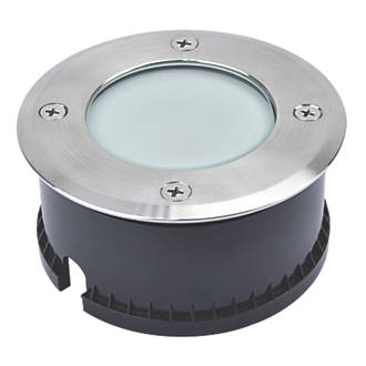 Image of LAP Flax 110mm Outdoor LED Ground Light Silver 6.8W 500lm 