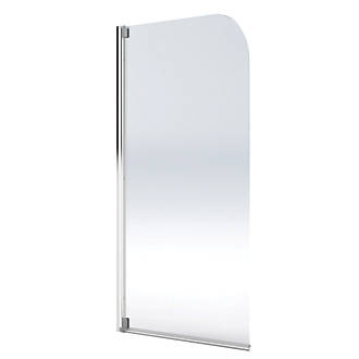 Image of Aqualux Aqua 4 Semi-Framed Silver Bathscreen 1400mm x 800mm 