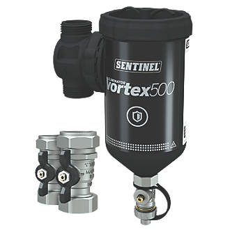 Image of Sentinel Eliminator Vortex500 Central Heating Filter with Valves 28mm 