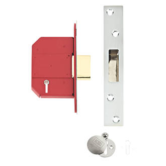 Image of Union Fire Rated Stainless Steel BS 5-Lever Mortice Deadlock 68mm Case - 45mm Backset 