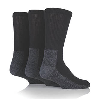 Image of SockShop Heavy Duty Safety Boot Socks Black Size 6-11 3 Pairs 
