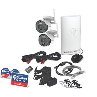 Image of Swann SWNVK-500SD2-EU 64GB SD CardGB 4-Channel 1080p Wi-Fi NVR CCTV Kit & 2 Indoor & Outdoor Cameras 