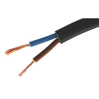 Image of Time 3182Y Black 2-Core 1.5mmÂ² Flexible Cable 25m Drum 