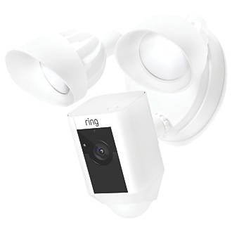 Image of Ring Cam Wired Plus 8SF1P1-WEU0 White Wired 1080p Outdoor Smart Camera with Floodlight with PIR Sensor 