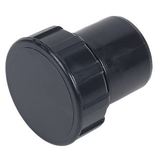 Image of FloPlast Solvent Weld Access Plugs Black 32mm 5 Pack 