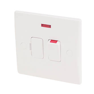 Image of Schneider Electric Ultimate Slimline 13A Switched Fused Spur with Neon White 