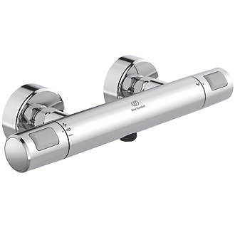 Image of Ideal Standard Ceratherm Exposed Thermostatic Mixer Shower Valve Fixed Chrome 