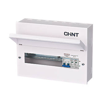 Image of Chint NX3 Series 14-Module 10-Way Part-Populated High Integrity Main Switch Consumer Unit with SPD 
