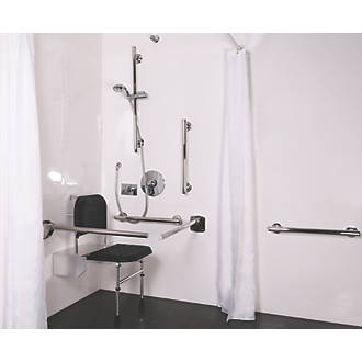 Image of Nymas Doc M Concealed Shower Pack Polished Stainless Steel 
