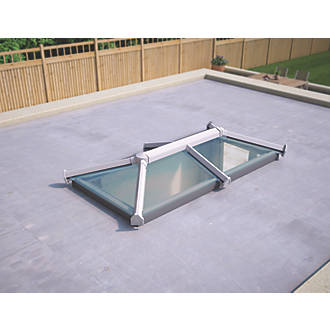Image of ATT Fabrications Ltd Clear Glass Roof Lantern White 2000 x 1000mm 