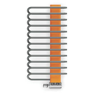 Image of Terma Michelle Designer Towel Rail 780mm x 400mm Grey / Orange 1244BTU 