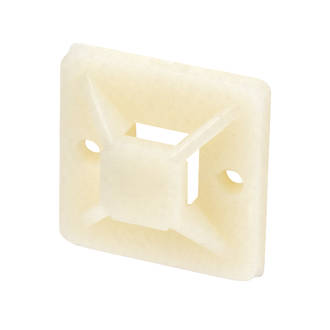 Image of Cable Tie Base Natural 20mm x 19mm 100 Pack 