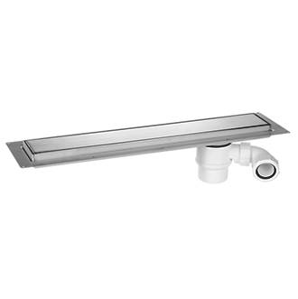 Image of McAlpine CD600-B Channel Drain Brushed Stainless Steel 610mm x 150mm 