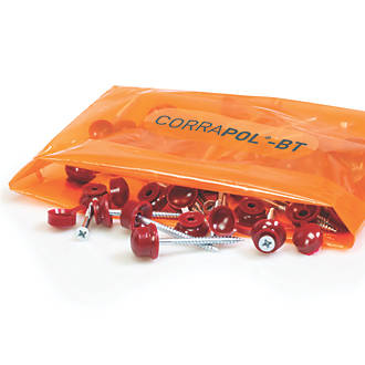 Image of Corrapol-BT Screw Cap Fixings Red 60mm x 20mm 50 Pack 